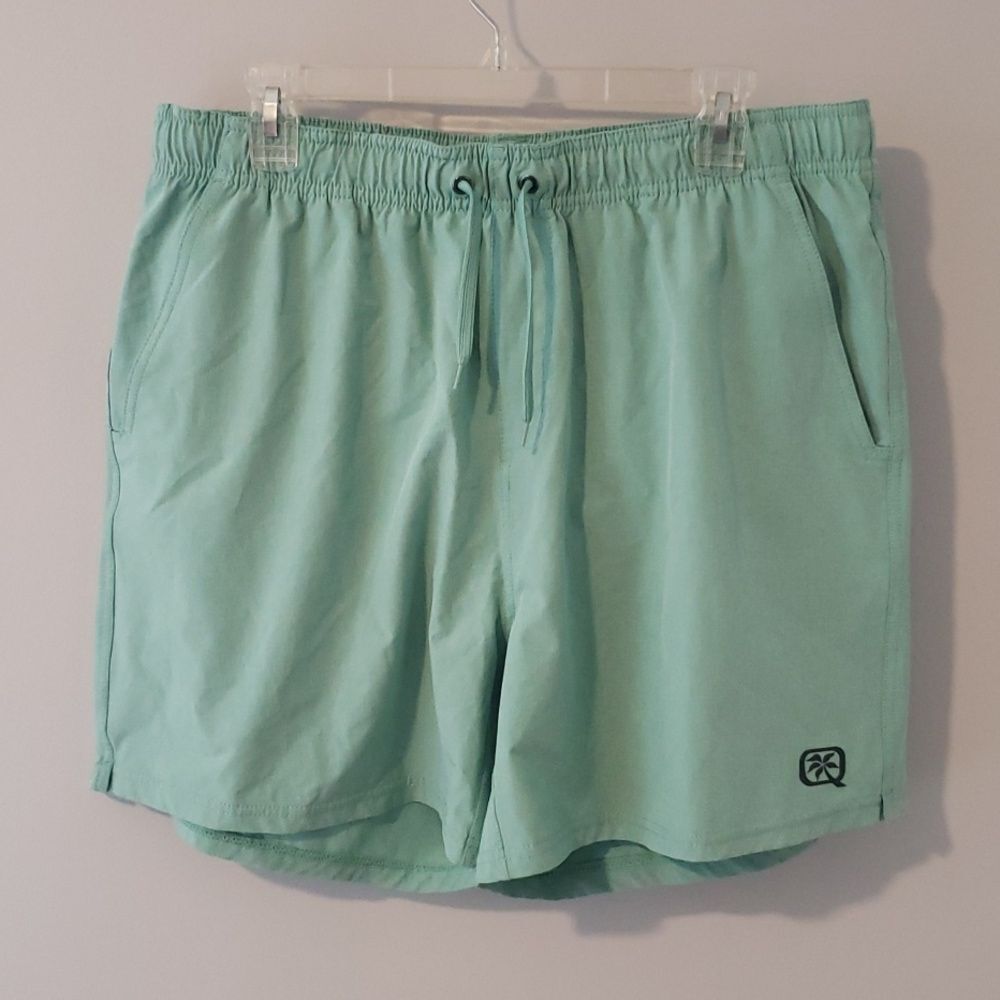 NWOT Quiet Storm Swim Suit Trunks Mens XXL 2XL Volley Seafoam Green